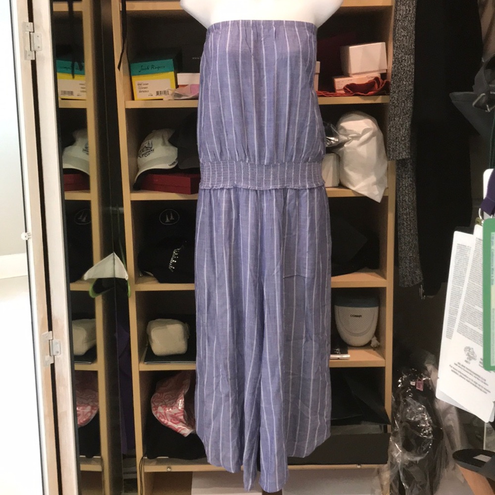 BLUE ISLAND BEACH Strapless Jumpsuit